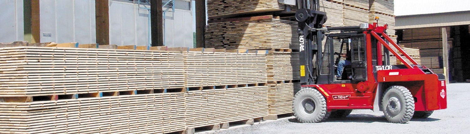 Using Forklift To Move Hardwood Lumber