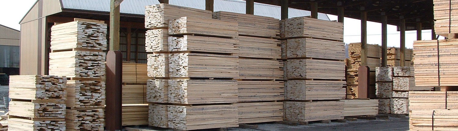 Stacks of Hardwood Lumber