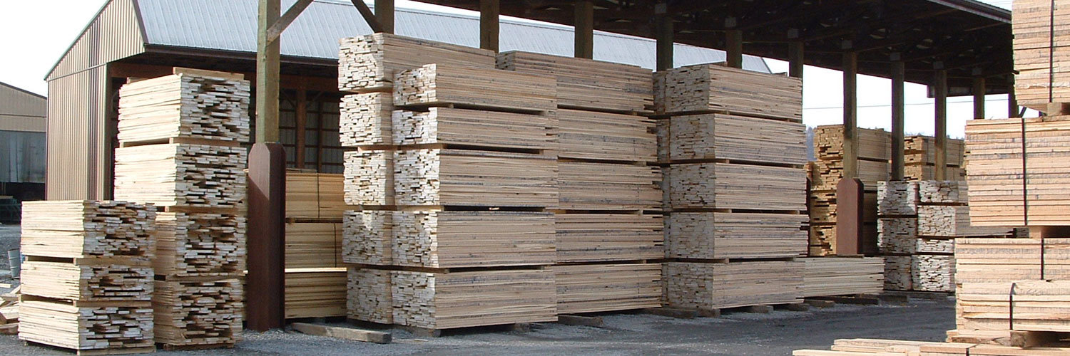 Stacks of Hardwood Lumber